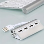 Resim Alüminyum USB 3.0 Hub Çoklu USB Splitter Adaptörü 4 Port Yüksek Hızlı Mini Çoklu Usb3.0 HUB Port Expander PC için 