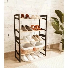 Resim Epilons 4 Katlı Ahşap Ayakkabılık 