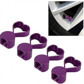 Resim Kalpli Alüminyum Sibop Kapağı 4&amp 39lü Set Mor 