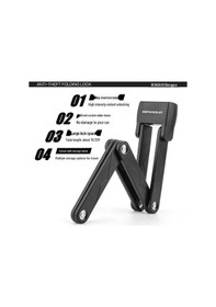 Resim Jokmae Çelik Katlanır Bisiklet Ve Motosiklet Kilit, Hırsızlık Önleyici Güvenlik Aksesuarı, Kırmızı Çok Renkli 