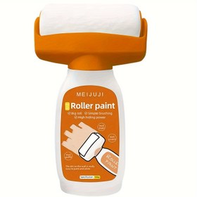 Resim 1 Şişe Duvar Tamiri Silindir Boyası, 500g 2'si 1 Arada Rötuş Boyası Silindir Fırçayla, Seramik, Fayans, Porselen ve Tavan Yüzeyleri için DIY Duvar Tamiri Aleti - Beyaz 