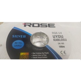 Resim Rose Anten Kablo Rg6/u4 Uydu Anten Kablosu 100m 