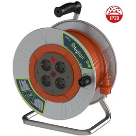 Resim Bylion Mme-40325-f 3 x 2.5 Kablolu Metal Seyyar Kablo Makarası 40 M 