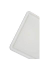 Resim 2'li Türkay 32.5x26.5x2 Cm Saplı-oluklu Polietilen Kesme Tahtası Kesim Levhası Naturel/beyaz 1244 