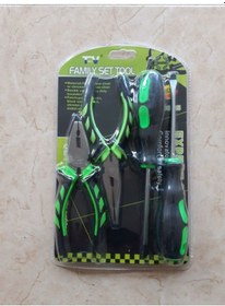 Resim Family Set Tools 4' Lü Tamir Seti Pense Kargaburnu 2 Adet Tornav 