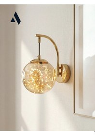 Resim Glow Cam Peri Led Aplik Gold & Gümüş Gövde, Dekoratif Duvar Aydınlatma Gold 