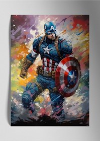 Resim Kaptan Amerika - Metal Tablo 