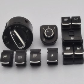 Resim Wolcar Volkswagen Golf 5 Kromlu Kontrol Düğmeleri 6 Li Set 