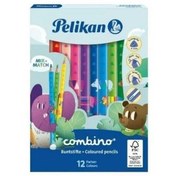 Resim Pelikan Kuru Boya Kalemi Combino Jumbo Üçgen 12 Li 