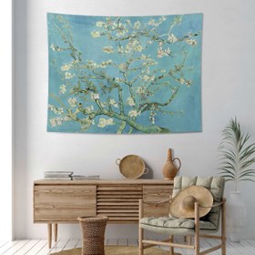 Resim Almond Blossoms - Çiçek Açan Badem Ağacı Duvar Örtüsü - 160 cm x 220 cm 