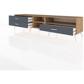 Resim Hyperion Tv Ünitesi 2 Raflı 3 Çekmeceli 220x44x51 Çam-çam/antrasit Atlas Çam/antrasıt - Atlas Çam 