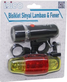 Resim 2in1 Bisiklet Feneri Sinyalli Lamba Pilli 4832 Çok Renkli 