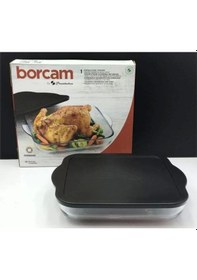 Resim Paşabahçe 59024 Borcam Siyah Kapaklı Fırın Tepsisi 28x28cm Siyah 