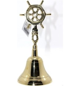 Resim Pirinç Dümen Kulplu El Çanı 