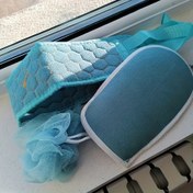 Resim 3 Non-Woven Duş Scrub Kapakları Düşük Bağışıklık Sistemi Hassasiyeti ile - Ölü Deri Kaldırma, İntim Duş Eldivenleri Geliştirilmiş Kremleme ve Peeling için, Banyo Aksesuarı 