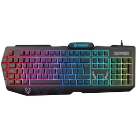 Resim KB-GX61 FORMULA USB RGB Aydınlatmalı 3 Makro Tuşlu Bilek Destekli Gaming Oyuncu Klavyesi 