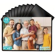 Resim Gaojunshop01 10 Parça Manyetik Fotoğraf Çerçevesi 4x6 İnç Süper Güçlü Buzdolabı Mıknatıslı Pvc 