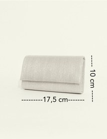 Resim NAZART Kadın Saten Minik Siyah Abiye Clutch Portföy Zincir Askılı El Düğün Nişan Gece Omuz Çantası 