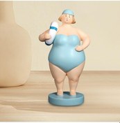 Resim Trendooze Reçine Bebek Mayo, Plaj Moda, Bayan Figürü 10x7x18 Cm 