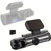 Resim Samdoo Araç Kamerası 1080p Çift Lensli, Gece Görüşlü, Dokunmatik Ekran, Çarpma Kilitli, 32gb Kart Dahil 