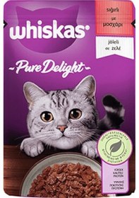 Resim Whiskas Pouch Pure Delight Jöle İçinde Sığırlı Yetişkin Kedi Konservesi 12 x 85 G 