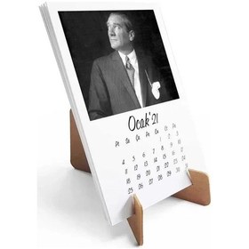 Resim Atatürk Fotoğraflı 2027 Masa Takvimi - Siyah Beyaz 