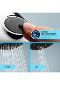 Resim Vitalio Start 110 El Duşu, 2 Akışlı Yağmur Ve Jet Duşu, Smartswitch, 110mm Yuvarlak Duş Başlığı, Kireç Önleyici Sistem, Krom, 26947001 Siyah 