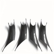 Resim For BMW 3, 4 Serisi, M3, M4, F30, F80, F31, F32, F33, F34, F36, F82 (2013-2019) için Karbon Fiber Desenli İç Kapı Kolu ABS Kaplama Koruyucu Kapak - Cilalı Yüzey, Arka Tarafta Konumlandırılmış 