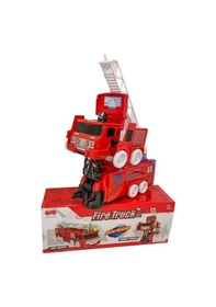 Resim Müzikli Işıklı Hareketli Robota Dönüşebilen Transformers Itfaiye Araba 