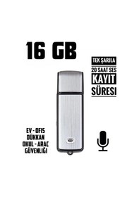 Resim USB Ses Sensörlü Dijital 16 GB Mini Ses Kayıt Cihazı 