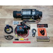 Resim Ducki 24Volt 13000Lb 5900Kg Sentetik Halatlı 11Mm Vinç 