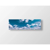 Resim Deniz Çerçeve Bulutlar Tablosu-Çerçevesiz - 90X30 