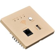 Resim Geeksen Duvar Gömülü 300m Wifi Ap Router - Usb Şarjlı Çıkışlı, Şampanya Altın Rengi 