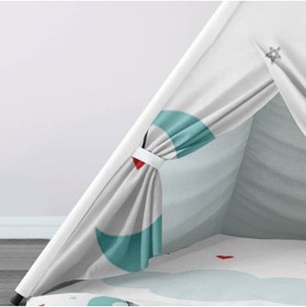 Resim instababyrooms Çocuk Oyun Çadırı Ay ve Kalpler Dijital Baskılı 