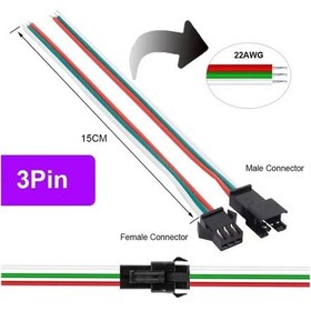 Resim Pixel Modül Led Bağlantı Soketli Kablo Takım 3 Pin 10 Adet 