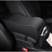 Resim Dashanshop Siyah Yumuşak Hafıza Köpüklü Kolçak Yastığı Telefon Cebi Ergonomik Çoğu Araç İçin 