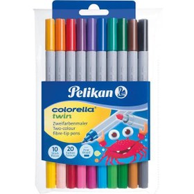 Resim Pelikan Keçeli Kalem Colorella 2 Li Uç 20 Renk 10 Lu 949 511 