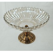 Resim Güven Home Store Açık Bal Rengi Kristal Dikey Oymalı Büyük Boy Gondol 