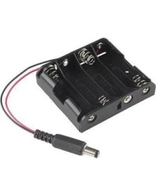 Resim 4Lü Aa Pil Yuvası - Barrel Jack Çıkışlı 