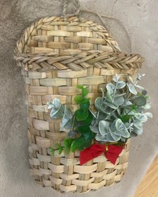 Resim Marrone Süslü Sepet Gazetelik Posta Kutusu Kapı Süsü 