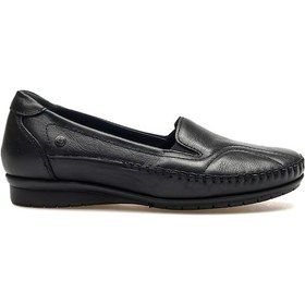 Resim Forelli Lady-h Kadın Hakiki Deri Ortopedik Comfort Günlük Ayakkabı 25y 51302 Z Siyah Siyah 