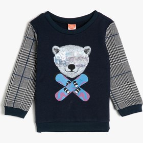 Resim Erkek Bebek Pul Detaylı Sweatshirt 