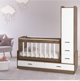 Resim Patiko Furniture Swing Sw 262 Dolaplı Büyüyen Beşik Ceviz 