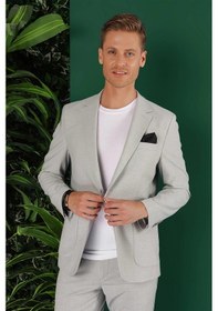 Resim Efor C 643 Slim Fit Gri Spor Ceket Gri 