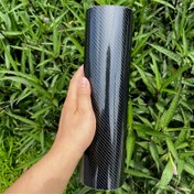 Resim 1 rulo 6D yüksek parlaklık siyah karbon fiber kaplı film, PVC malzeme, köpüksüz yapıştırıcı, otomotiv iç mekanları, motosiklet ve bilgisayar dekorasyonu için 