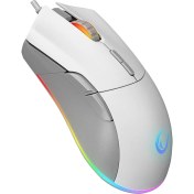 Resim Rampage SMX-R21 Compact USB Beyaz Rgb Ledli Makrolu 12800DPI / 1000hz Drag Click Oyuncu Mouse 