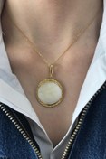Resim Birinci1926 925 Ayar Gümüş Mother Of Pearl Sedefli Kolye 