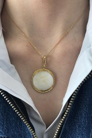 Resim Birinci1926 925 Ayar Gümüş Mother Of Pearl Sedefli Kolye 