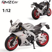 Resim RMZ City 1:12 Apriala RSV4 Çinko Alaşımlı Motosiklet Modeli - Gerçekçi Beyaz ve Kırmızı Spor Motosiklet Taklidi, Detaylı Bileşenler, Erkekler İçin İtme Başlatma Oyuncak, Doğum Günü Hediyesi, Toplu Gösterim, Motosiklet Aksesuarları, Toplu Model, Şık Tasarım, Dayanıklı İnşaat 