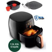 Resim Philips HD9867 Super Set Premium Xxl 7,3 Litre Airfryer & Fritöz + Mutfak Tartısı 